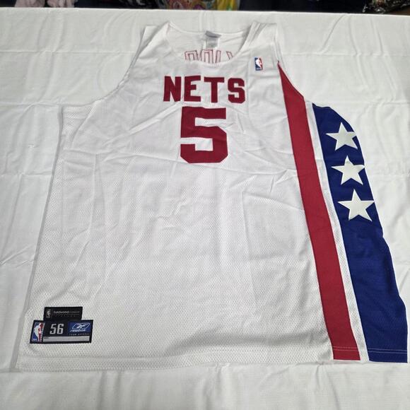 Reebok Other - Vintage New Jersey Nets Basketball Jersey Mens 56 White NBA Jason Kidd Reebok